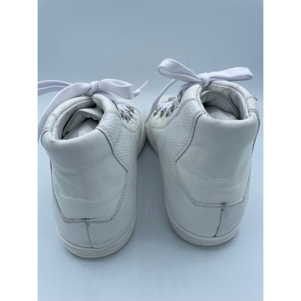 Belvedere Angelo White Crocodile Calf Leather High Top Sneakers Mens 8 33683 - Picture 5 of 8